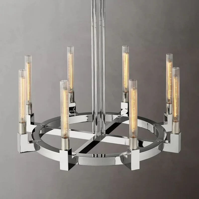 

Nordic American Style Ceiling Light 2025 Long Round Pendant Lamp 3 Color Dimmable for Living Room Restaurant Luster