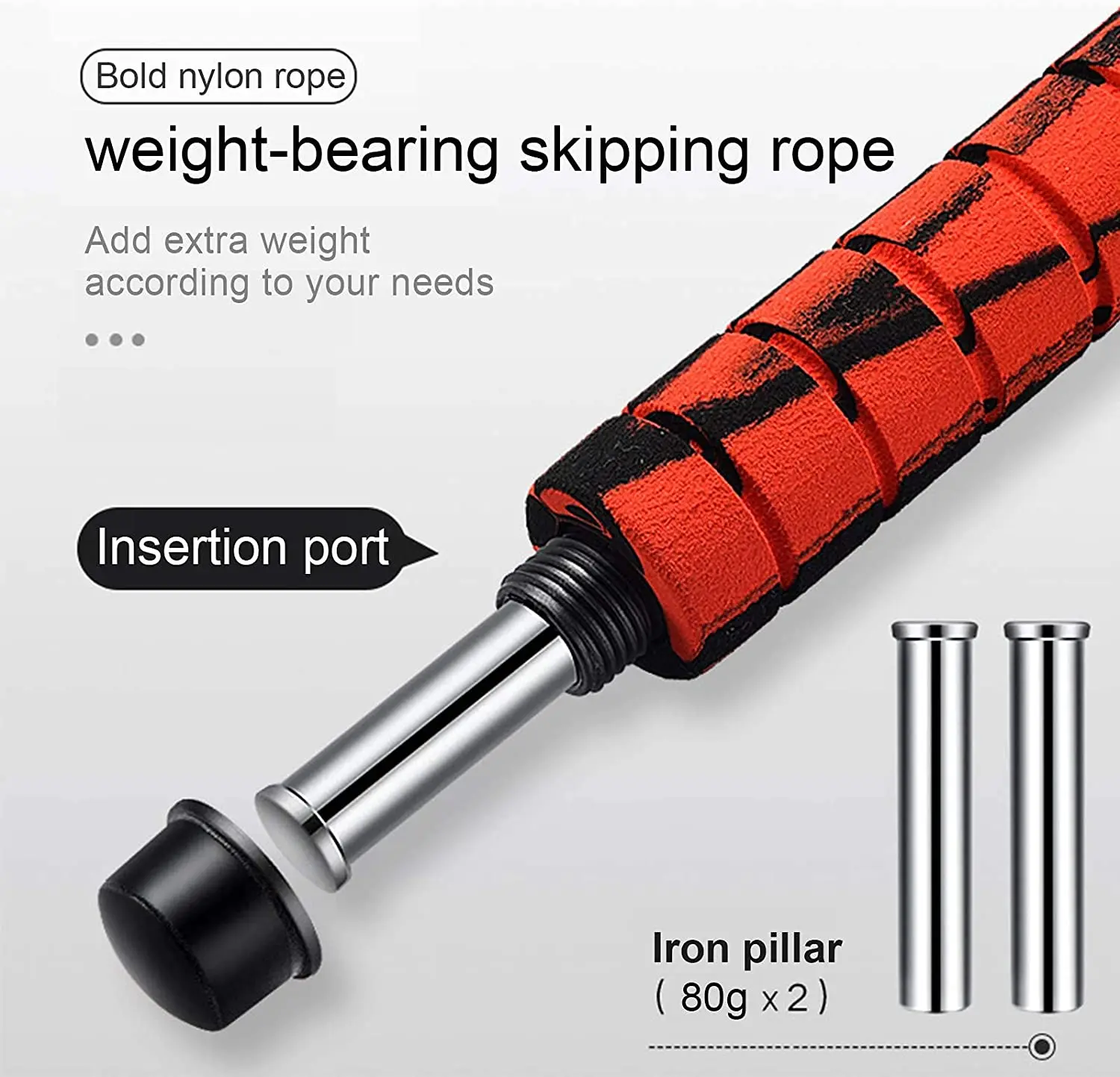 Boxing Jump Rope Crossfit Heavy Skipping Rope Foam Grip Handles for Fitness Workouts Endurance Strength Training