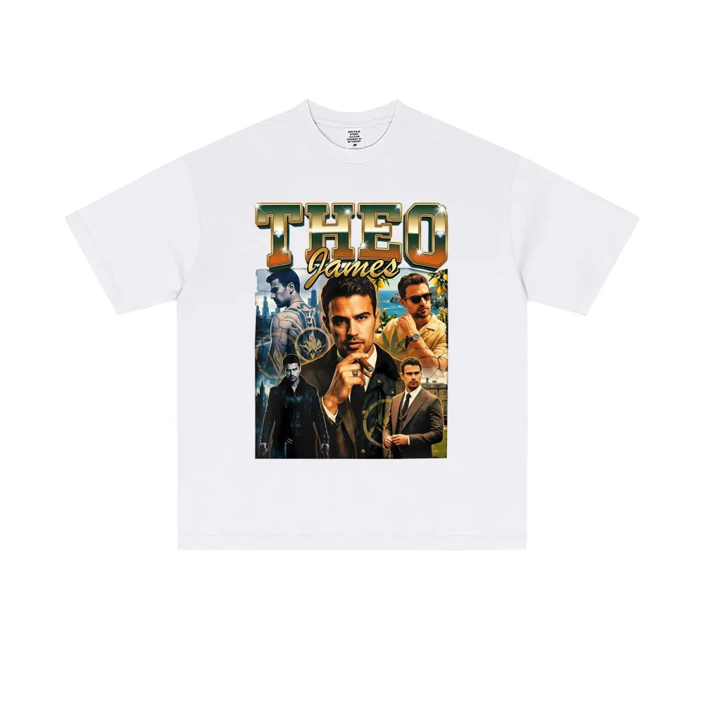 Theo James Graphic T Shirt Men Women Clothing Fashion Vintage T-shirt Unisex Cotton Casual Tee Oversized Short Sleeve Streetwear