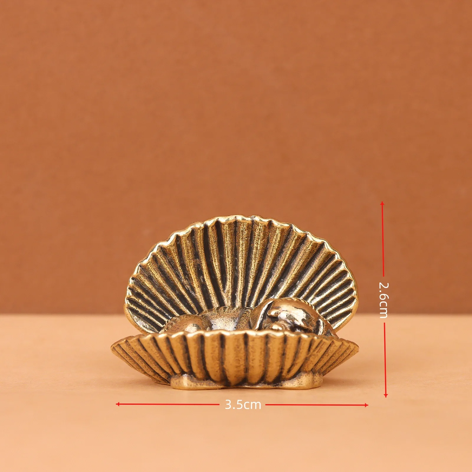 Brass Copper Bronze Creative Shell Sleeping Dog Desktop Ornament Home Decoration Craft m412