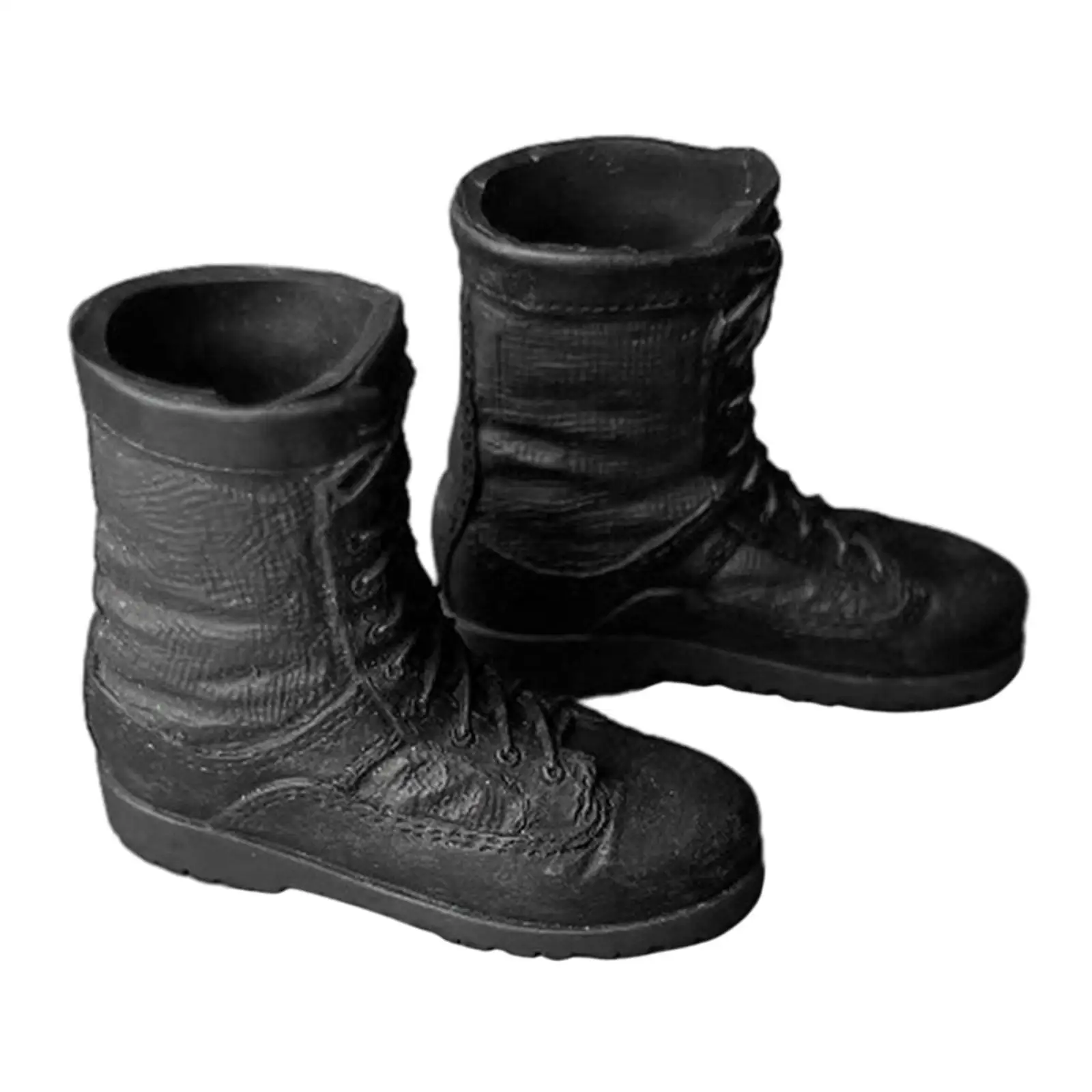 1/6 Man's Shoes Work Boot Round Toe Boot Casual Simulation Mid Calf Lace up Boot for 12'' Male Dolls Accessory Costume Dress up