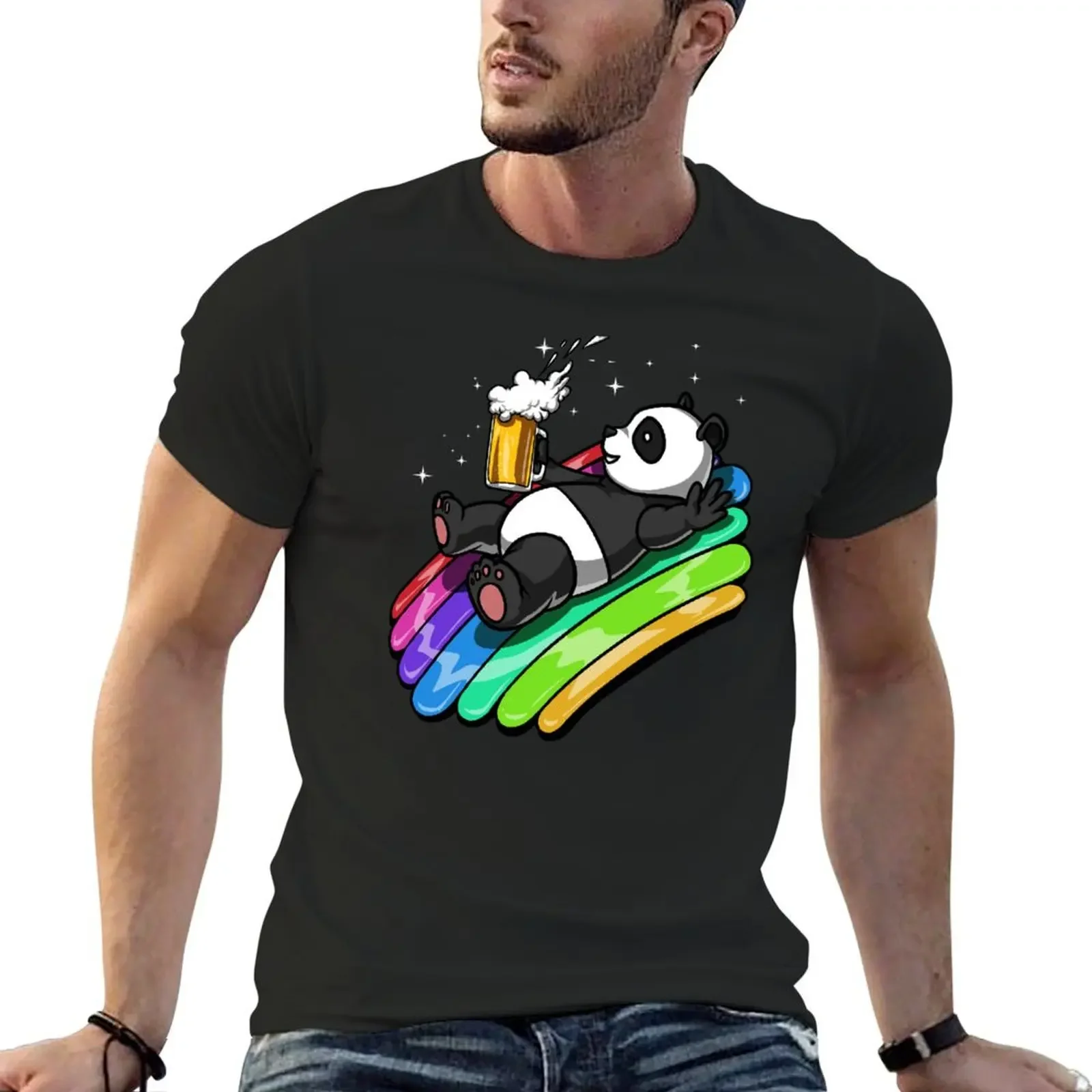 

Panda Bear Beer Party T-Shirt sports fans cute tops mens t shirts