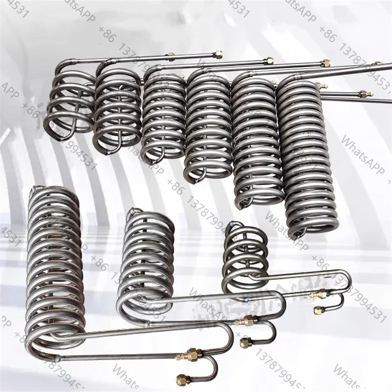 1PCS Titanium tube Coil Evaporator for 1P 1.5 2 2.5 3 5P aquarium chiller heat exchanger fish tank in seafood pond