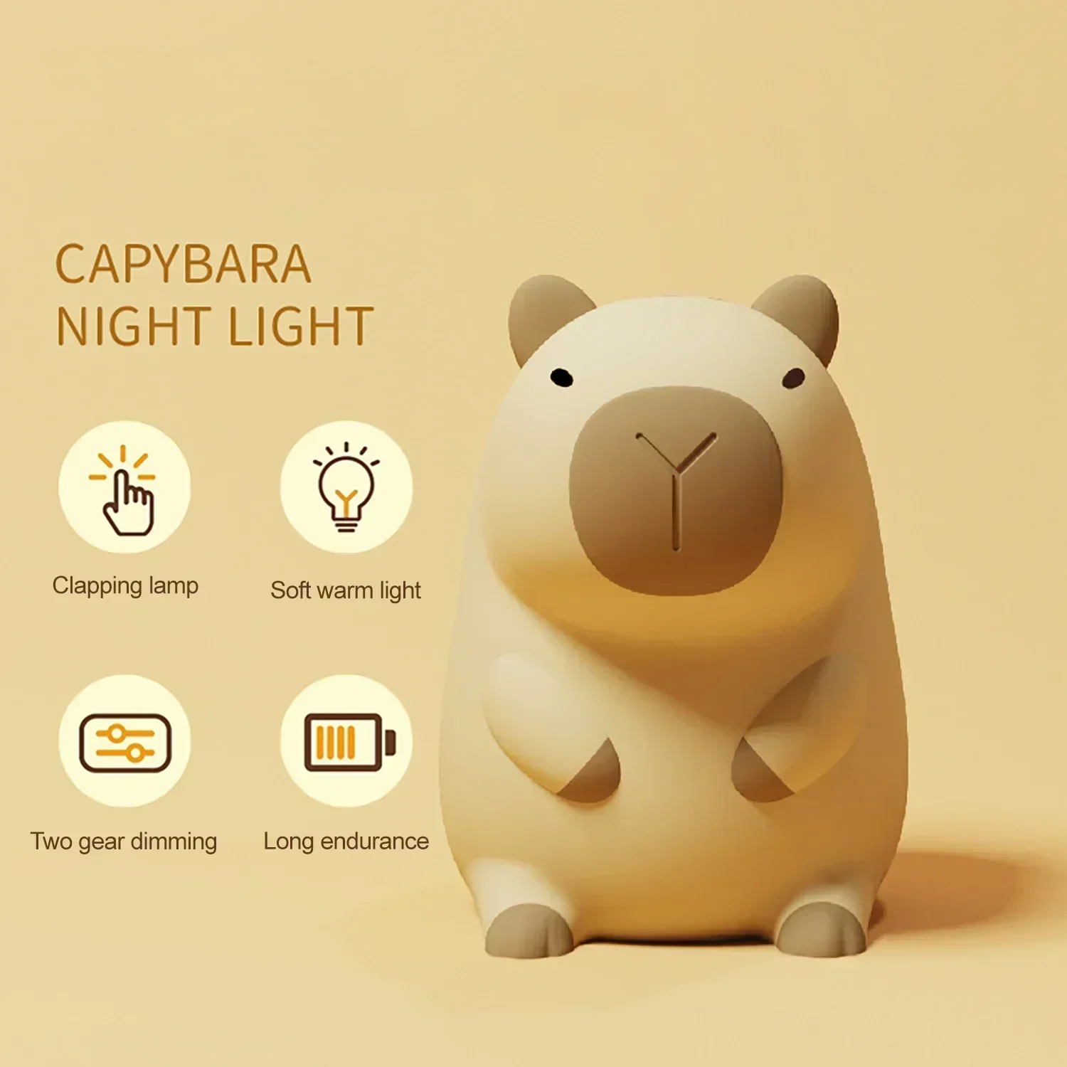 

Adorable Panda Night Light with Adjustable Brightness & Timer, Rechargeable & Perfect for Kids' Bedrooms