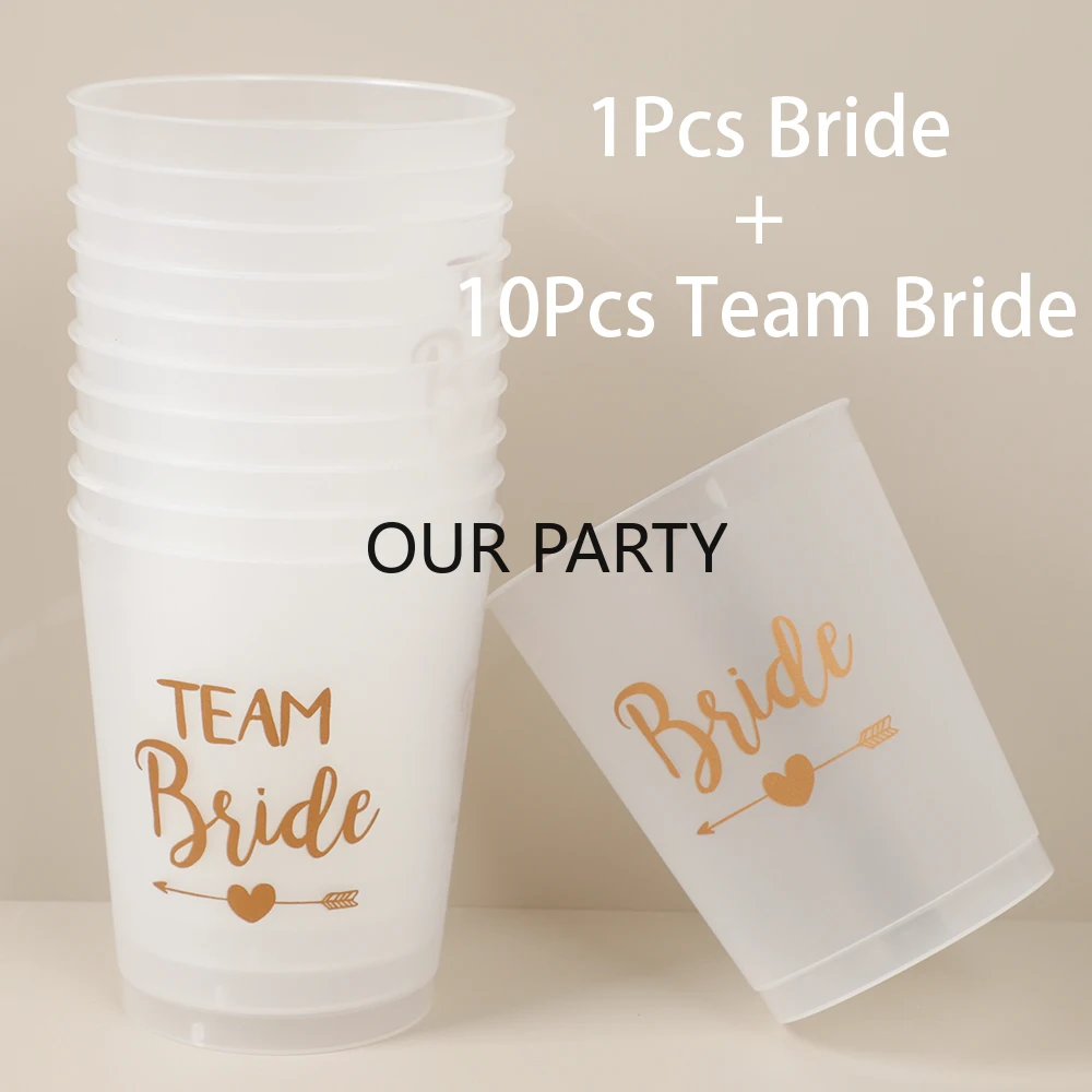 10 Stück Trinkbecher aus Kunststoff für die Braut, Junggesellenabschied, Brautparty, Junggesellinnenabschied, Party-Dekoration, Hochzeit, Partyzubehör – Detail 11