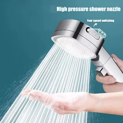 High Pressure Shower Head Water Saving Shower Head Shower Bracket Adjustable One-key Stop Water Massage Sprayer Household 2025