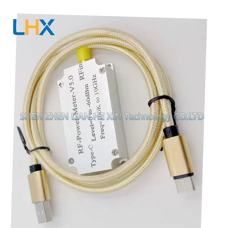 RF power meter V5 100K-10GHz power detector amplitude measurement USB communication data export in stock new
