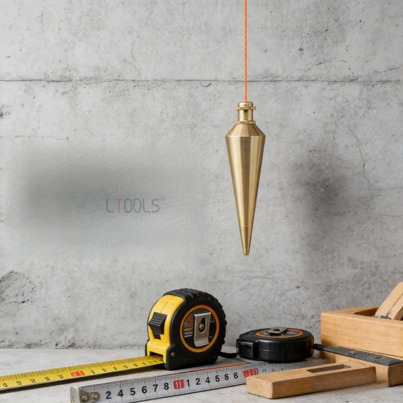 

Инструмент для вертикального разметки: прочный латунный маятник для точного концентрического позиционирования при деревообработке, 1 шт.