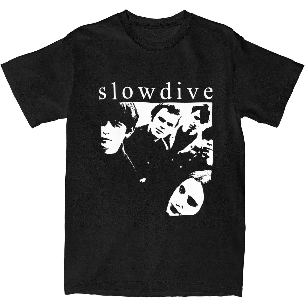 Slowdive Photo Music Band T-Shirt Summer Y2K Funny T Shirts Cotton Trending Tshirt For Adult Short-Sleeved Print Top Tees