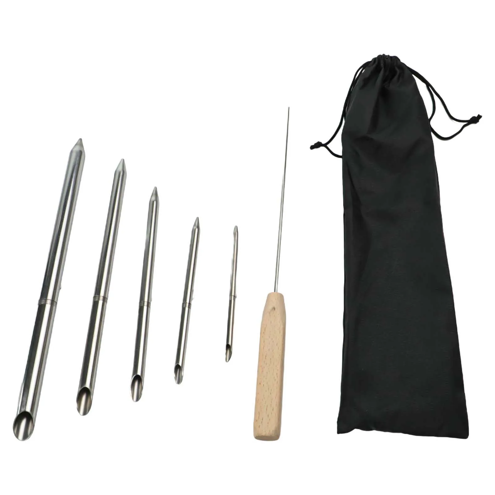 

Rope Splicing Tool Set 6pcs for Quick Recovery of Various Synthetic Ropes Includes Ergonomic Push Rod for User Comfort