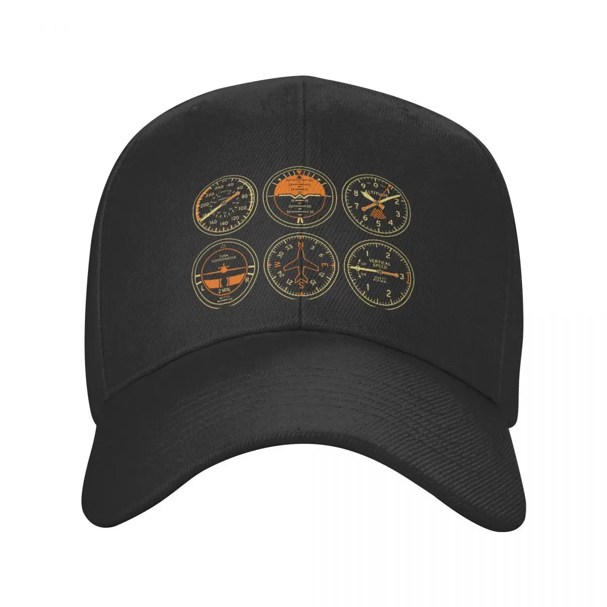 Cockpit Six Dials Flight Simulator Pilot Baseball Cap Adjustable Aviation Airplane Dad Hat Outdoor Snapback Caps Summer Hats