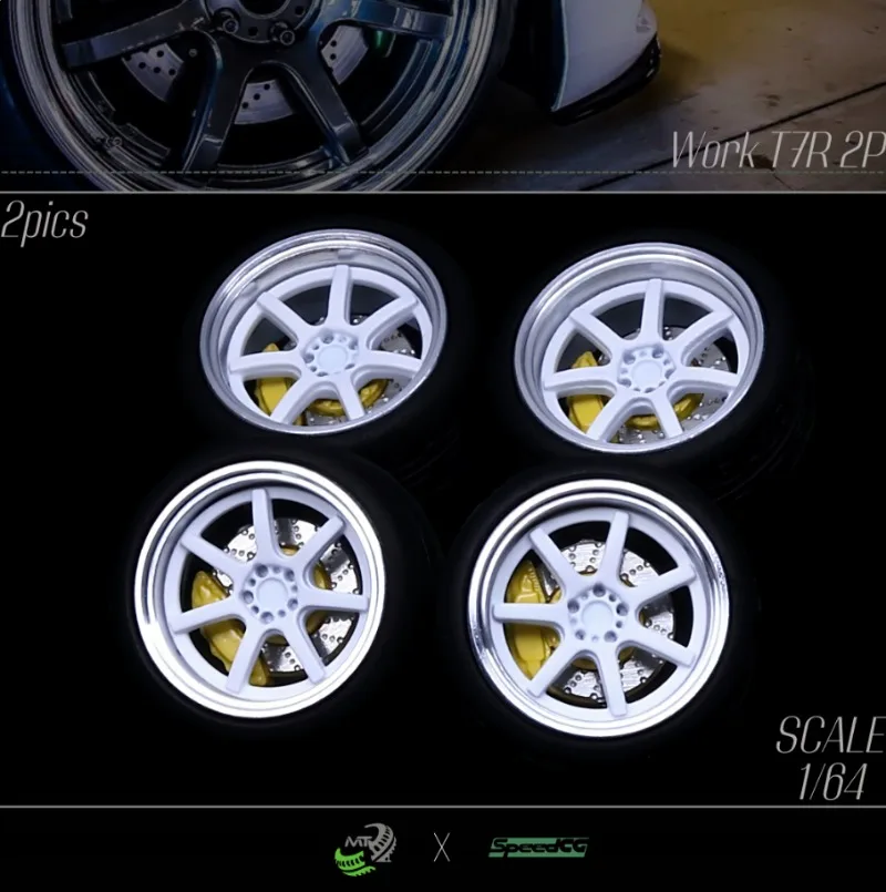 Resin Wheels Rubber Tires Car Modified Wheel Hub 1/64 SpeedCG 65/64/63 10/11mm Suitable for 1:64 Static Model Cars Boys Gift