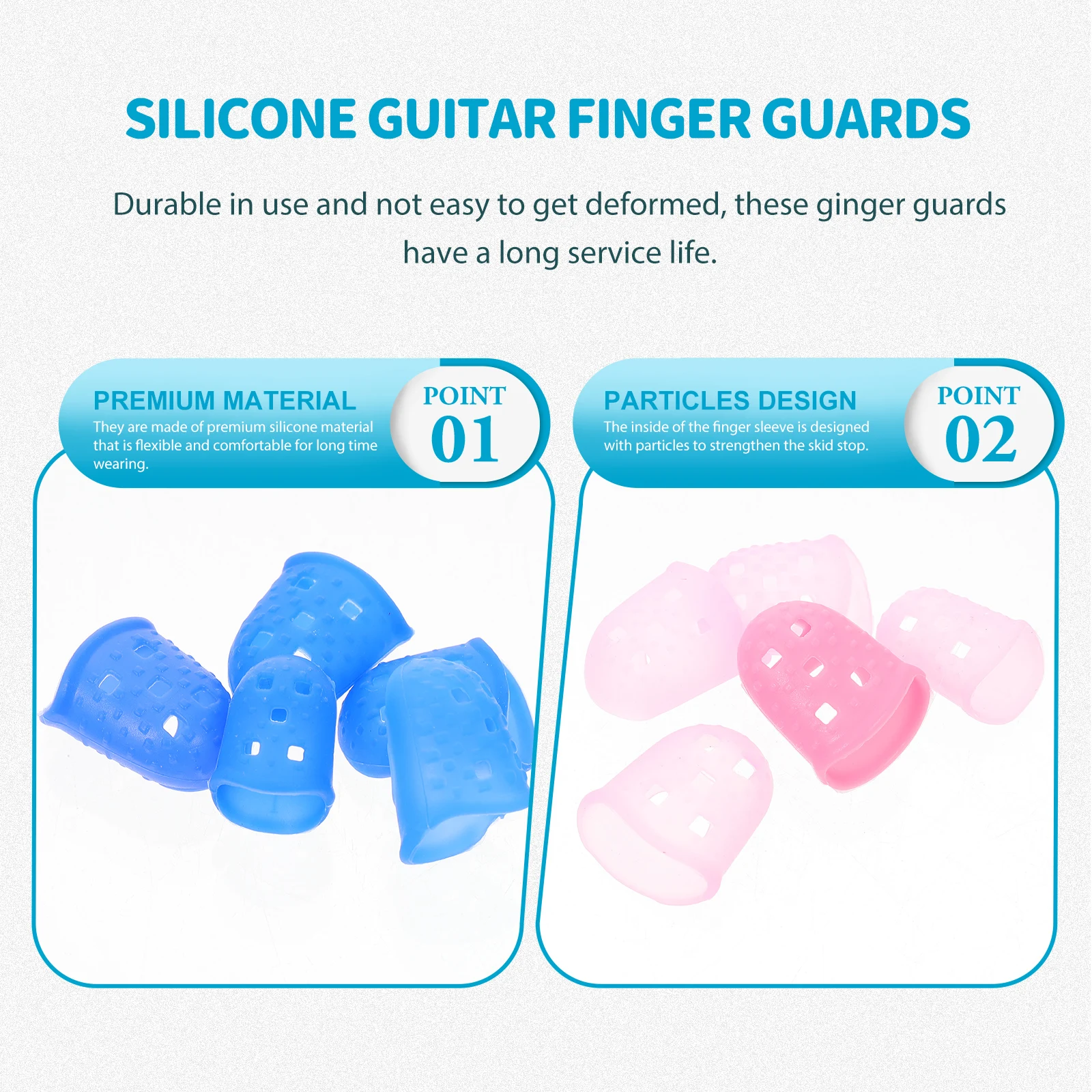 

25 Pcs Guitars Finger Protective Cover Tips for Playing with Silicone Sleeve Acoustic Gloves