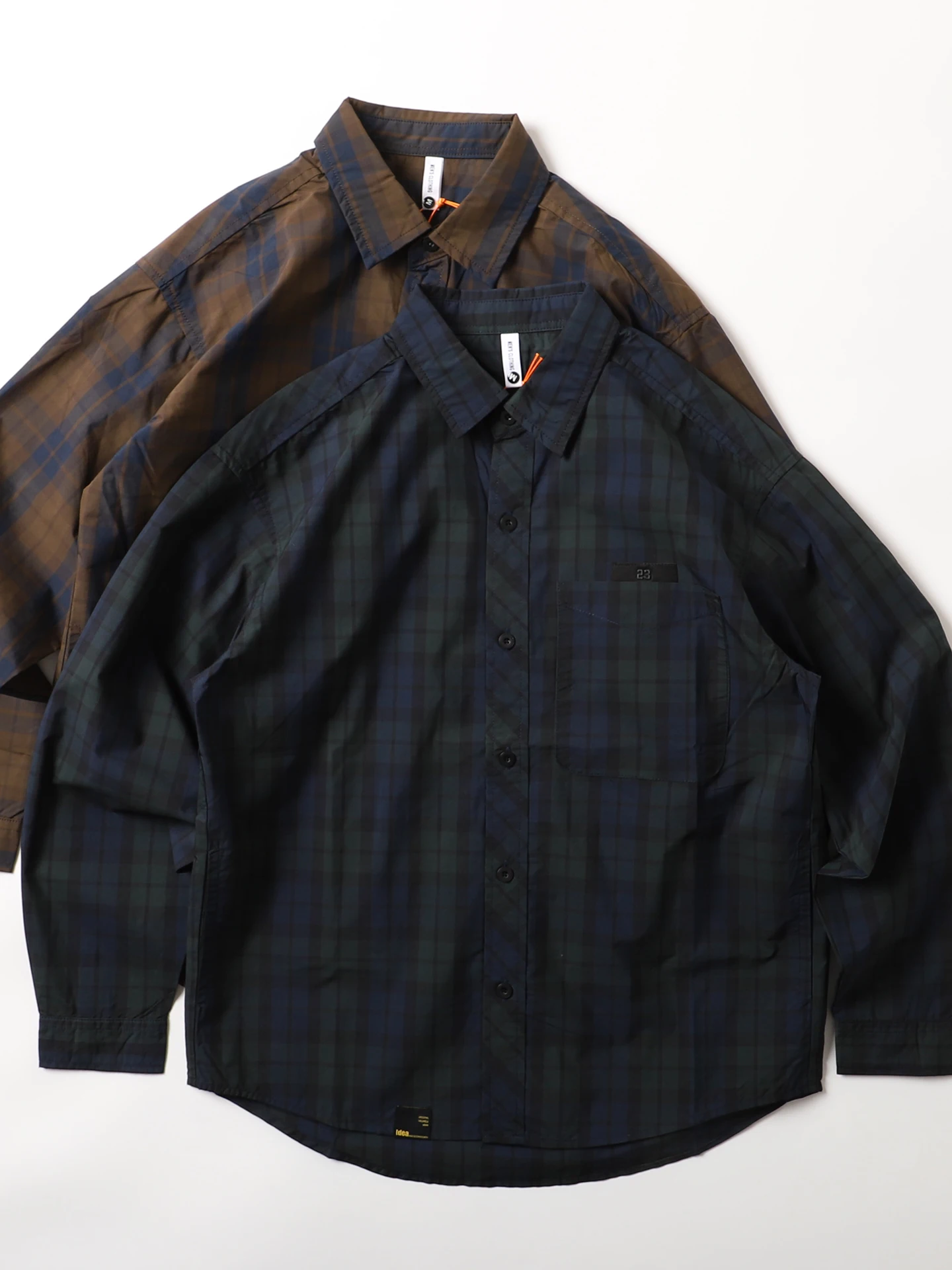 

Classic Plaid Loose Fit Casual Long Sve Collared Men's irt Vintage Japanese Sle Outerwear Resistant to Deformation