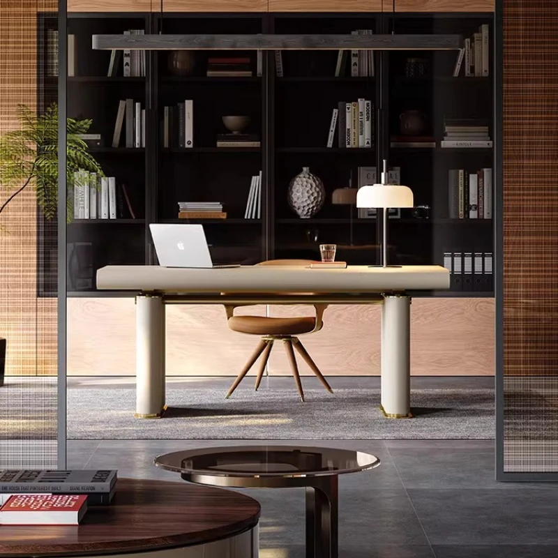 Italian style light luxury modern and high end Room desks computer desk room offices office desks and workstations Motion desk