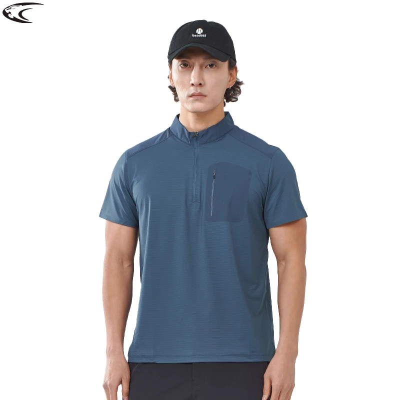 

LNGXO Men's Cool T-Shirt Trekking Mountaineering Hiking Climbing Short Sleeve T-Shirt Quick Dry Stretch Sport Short Sleeved Tee