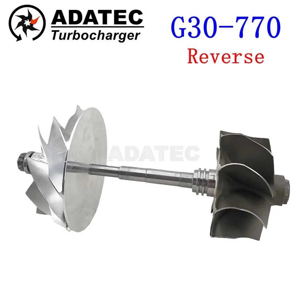 Eje y Rueda de Turbo G30-770 Serie G de 58 mm para Turbo Garrett CHRA G30-770 Serie G con Rodamiento de Bolas de Cerámica de Doble Rango para Alto Rendimiento