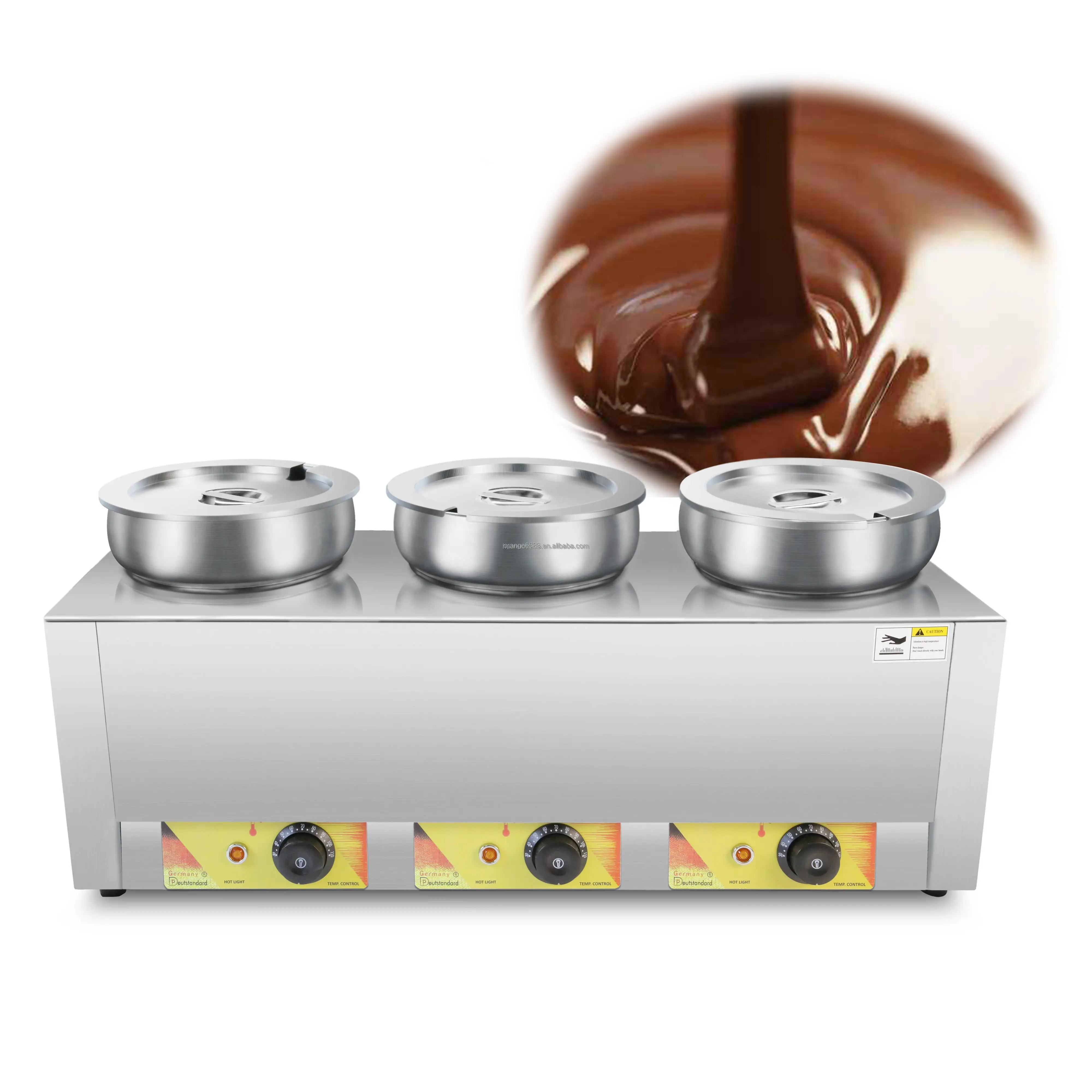 Double-layer Stainless Steel Insulated Chocolate Melting Machine Accurate Temperature Control Pump Plug Powered Commercial