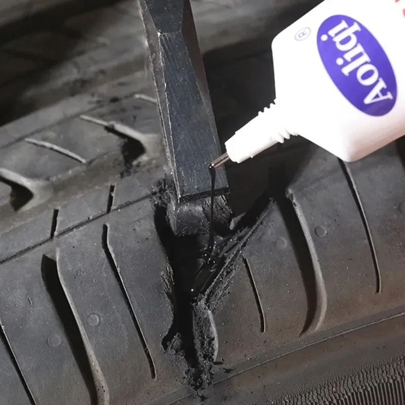 Pegamento para reparación de neumáticos de coche, herramientas de reparación adhesivas no corrosivas resistentes al desgaste, líquido instantáneo