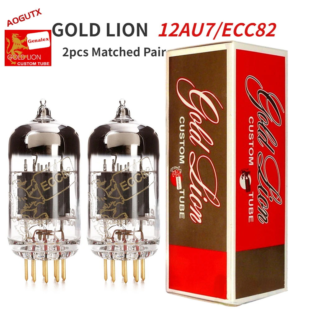 Aogutx  Gold Lion 12AU7 ECC82 B749 Vacuum Tube Upgrade ECC802 E82CC CV4003 HIFI Audio Valve Electronic Tube Amplifier DIY