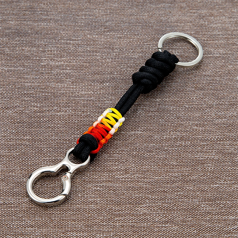 Handmade Paracord Keychain with Spring Snap Hook