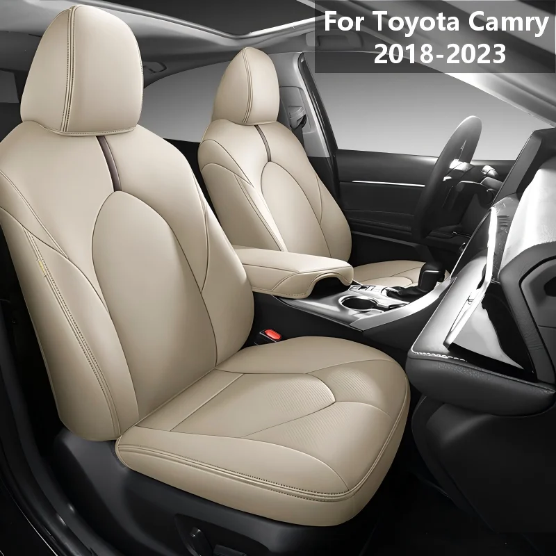Custom Fit Car Accessories Seat Cover for Toyota Camry 2018-2023 Full Set Middle Perforated Leather for Toyota Avalon