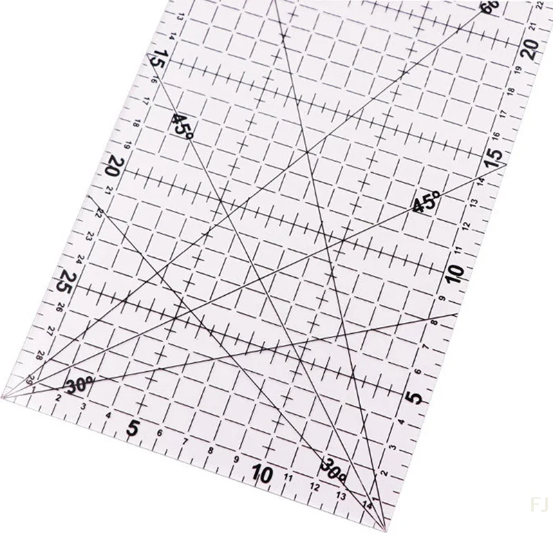 [YU]30 * 15 Cm Patchwork Ruler  Quilting Tools High Grade Acrylic Material Transparent Ruler Scale School Supplie