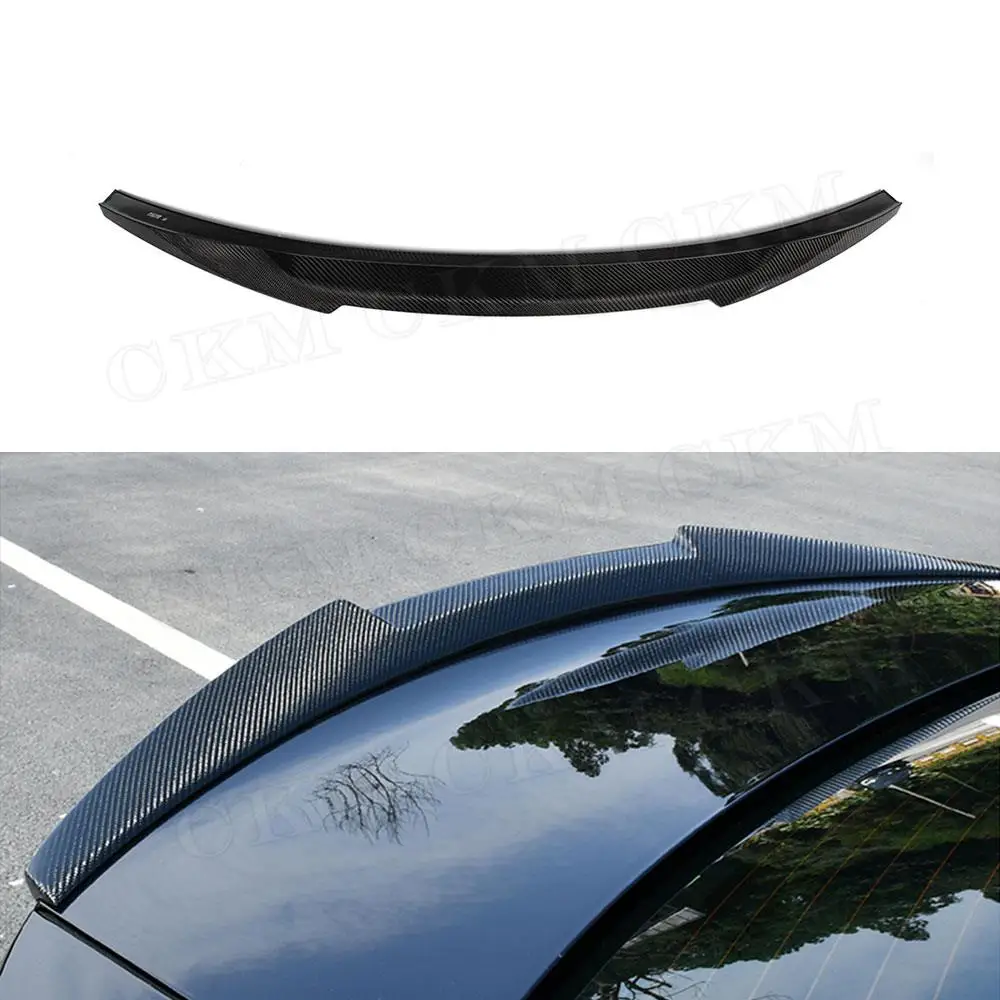 

CKMUUER Rear Trunk Boot Lip Spoiler Carbon Fiber Rear Trunk Spoiler Wing Lip for BMW 3 Series E92 M3 Coupe 2006-2012 Gloss Black