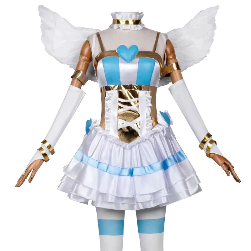 

Anime Stockingg Anarchyy Angell Cosplay Costume with Wings Set Halloween Disguise Stage Performance Wear Fancy Dress hf5]]