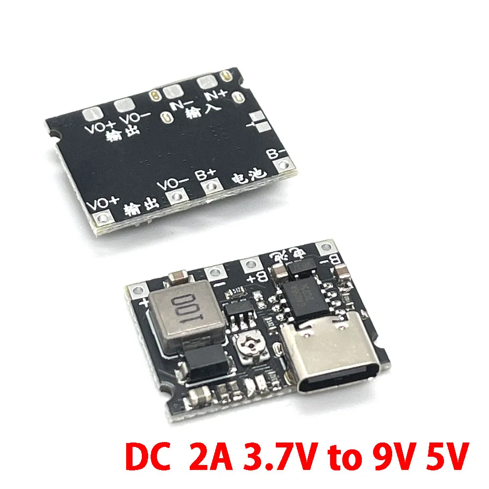 

3.7V to 9V 5V 2A DC-DC Step Up Boost Module 18650 Lithium Battery Charging Discharging Board Type-C DC Booster Converter Module