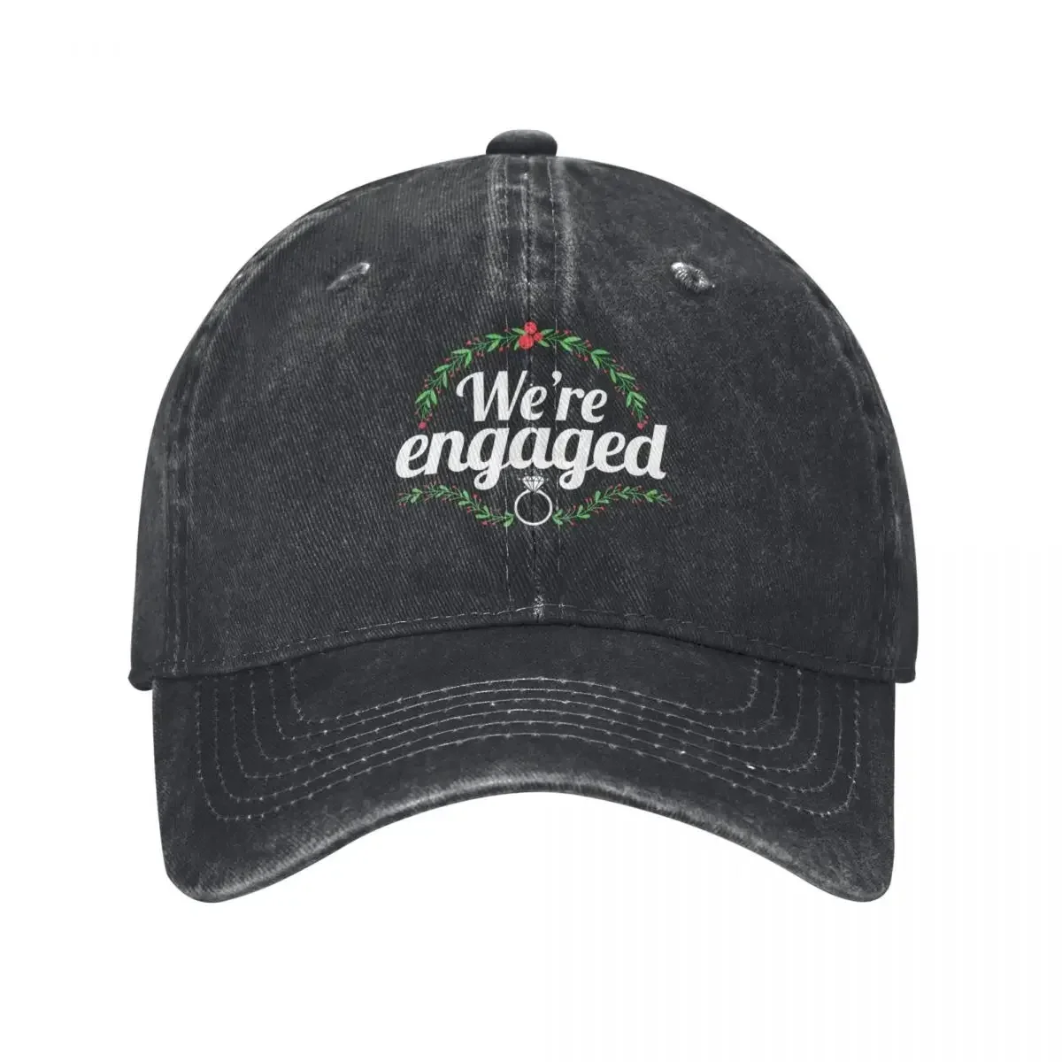 Christmas Engagement We're Engaged Baseball Cap Hip Hop Ball Cap Beach Girl Men's