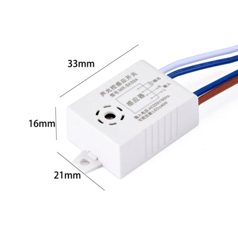 Sound Voice Sensor Switch Energy-saving Intelligent Voice Activated Light Switch Auto On/off Energy-saving Corridor Switch 220v