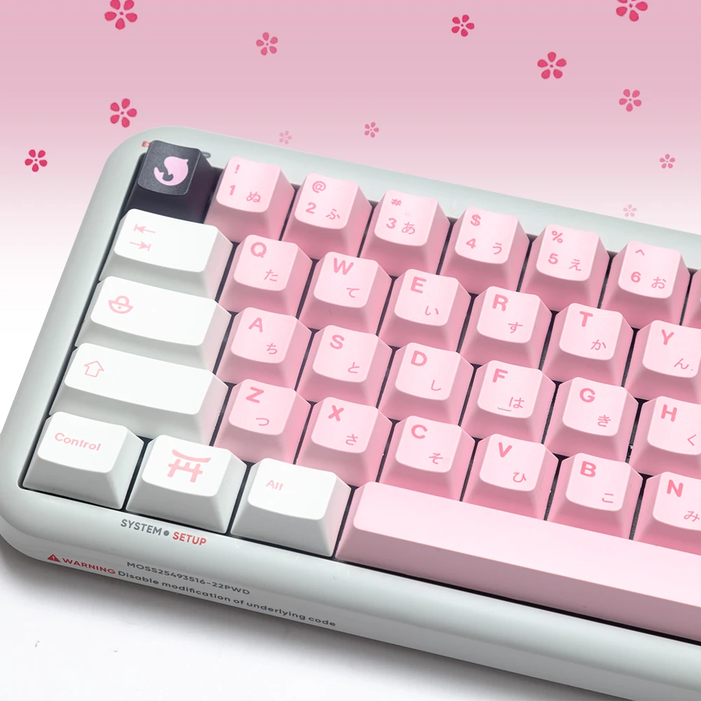 Sakura Keycaps 145Keys Cherry Profile PBT Compatible ALICE Gateron Cherry MX Switches 60/70/80/108Mechanical Keyboard keycap set