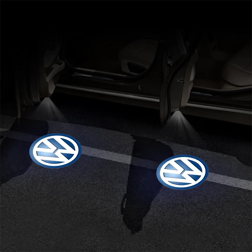 1pcs LED Car Door Welcome Lamp Laser Projector Light  For Volkswagen VW GTI R Line R32 Touareg Passat Polo Jetta MK4 TSI Beetle