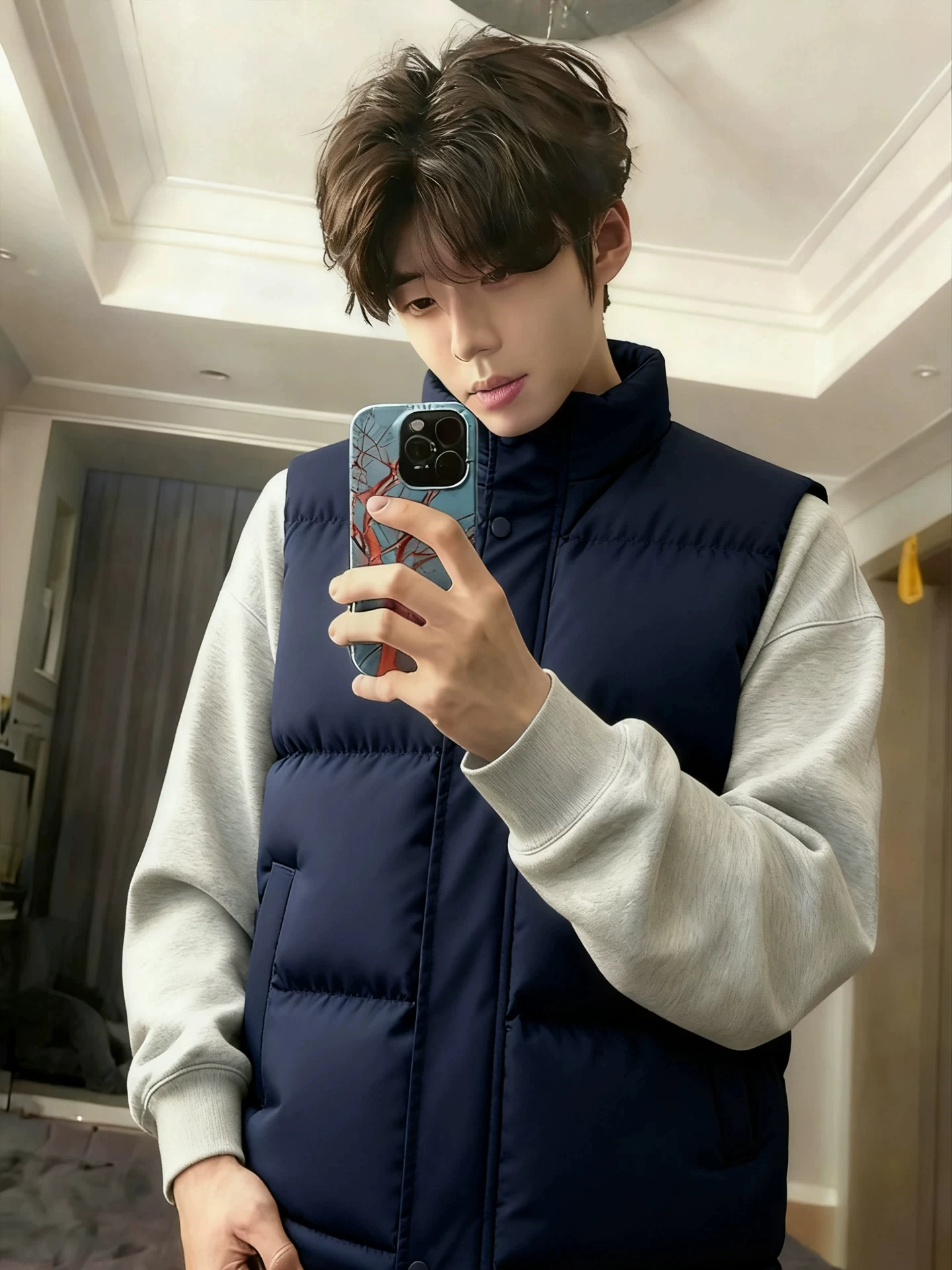 Thickened Stand Collar Jacket Cotton Vest Men Women Autumn Winter Fashion City Casual Style Warmth Zipper Closure  Color