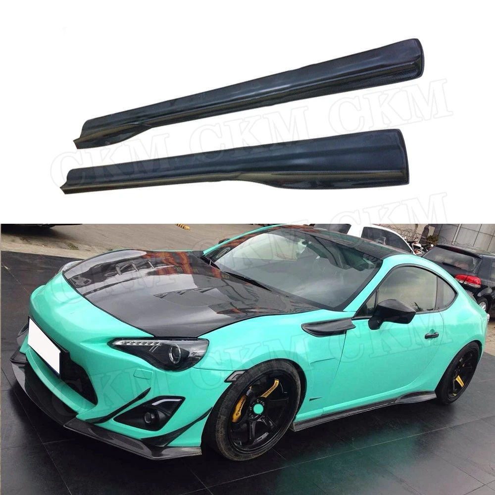 

CKMUUER Carbon Fiber Material For Toyota GT86 For Subaru BRZ 2014 2015 2016 Car Body Kits Front Bumper Side Skirts