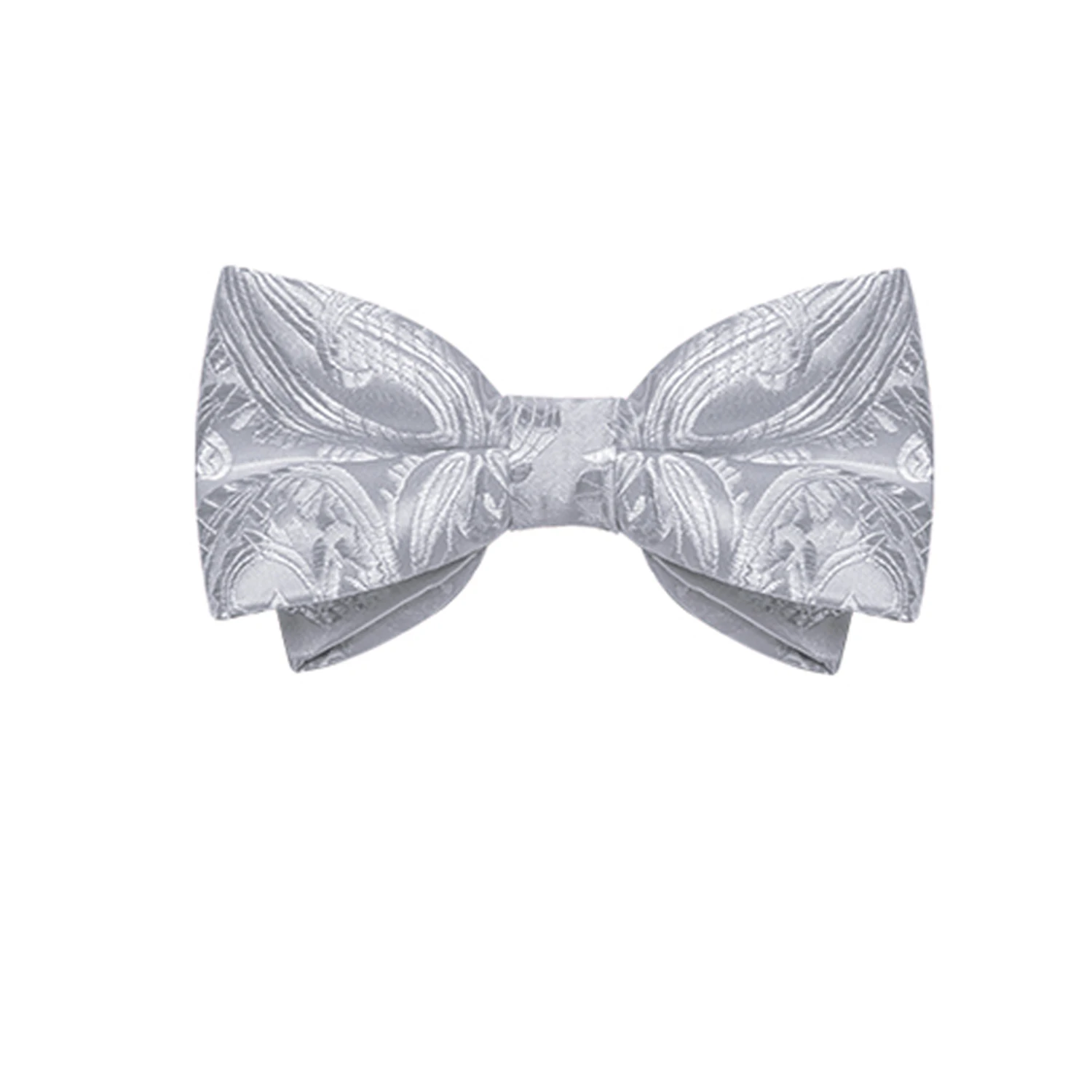 Mens Pre-Tied Paisley Jacquard Bow Tie, Woven Pattern Adjustable Bowtie for Formal Events