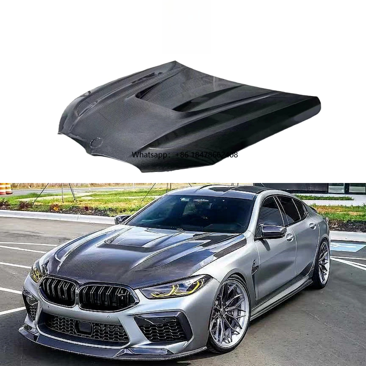 

M8 Prepreg Dry Carbon Fiber Front Engine Hood for 8 Series M8 F91 F92 F93 Carbon Fiber PAK Style Engine Bonnet