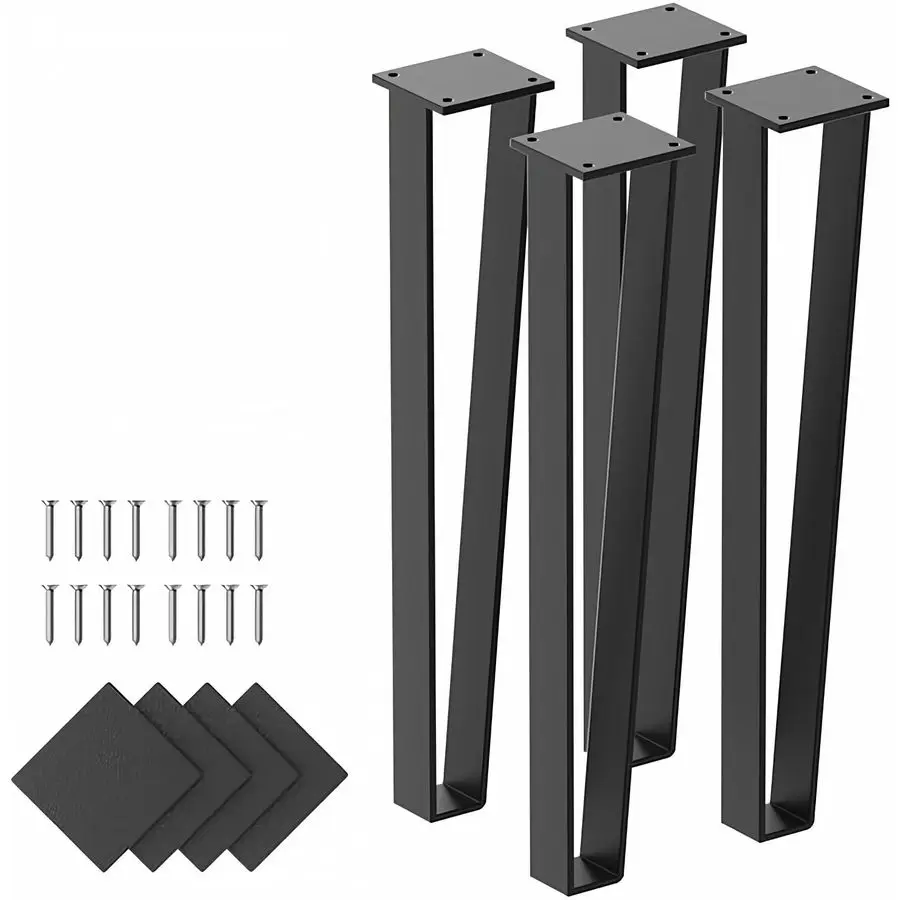 

Набор из 4 черных металлических ножек для мебели, 16 дюймов, треугольной формы, усиленные, для дивана, кушетки, комода