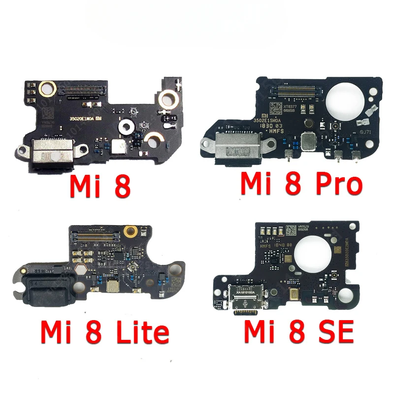 Charging Port For Xiaomi Mi 8 Pro Charge Board For Mi8 SE Lite USB Plug PCB Dock Connector Flex Cable Replacement Parts