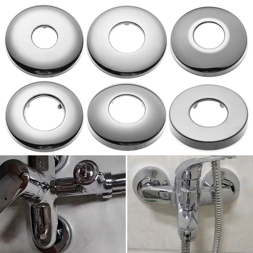 Useful Chrome Wall Flange Faucet Decor Faucet Decorative Cover Pipe Wall Covers Faucet Accessories