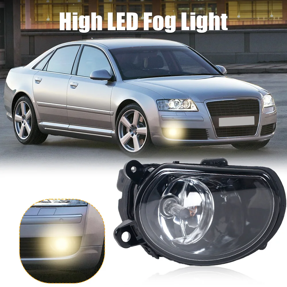 

1/2pcs Car Front Fog Light Lamp Assembly with Bulbs 4E0941699A LH 4E0941700A RH Fit for Audi A8 D3 2004 2005 2006 2007