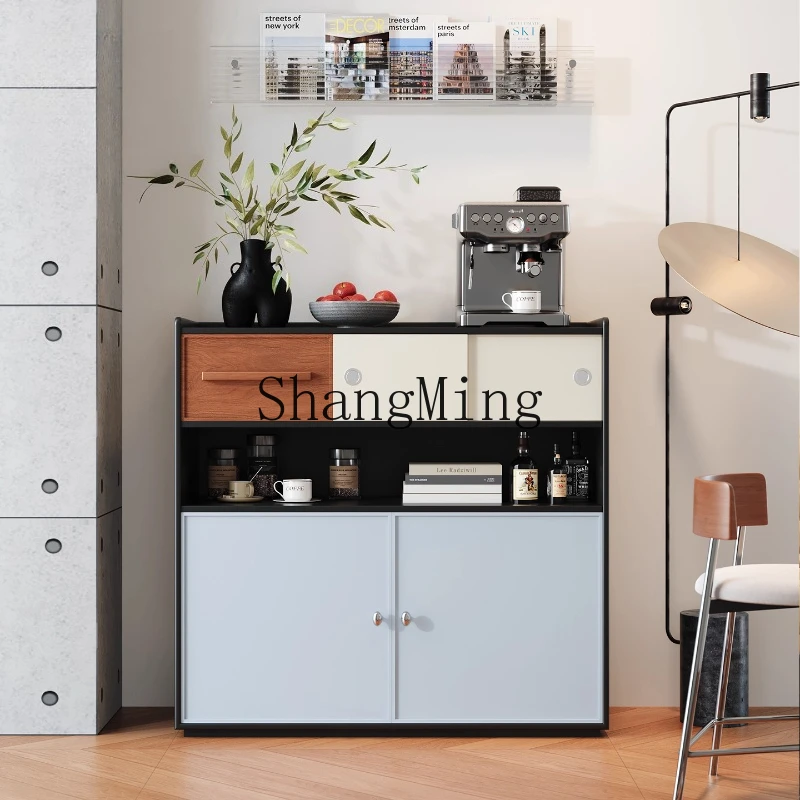 

ZYY solid wood medieval style dining side cabinet, wall locker next to living room sofa, floor-to-ceiling small side cabinet