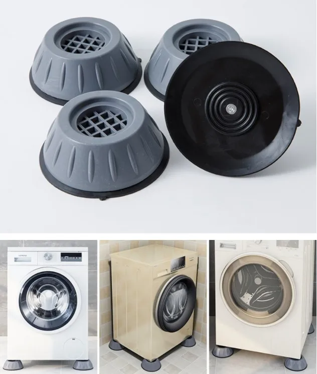 Washing machine vibration blocker stopper gray 4 Set