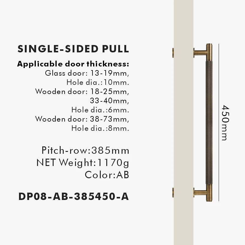 Nurlin Messing Deur Dubbel Enkelzijdig Gekartelde Trekstang Houten Poort Glazen Deur Doucheruimte Keukenapparaat Mat Goud Zwart Brons