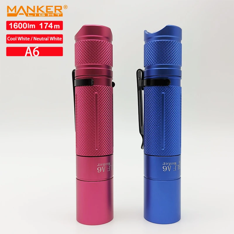 Manker A6 Tactical Flashlight  1600 lumen flashlight outdoor lighting emergency maintenance LED