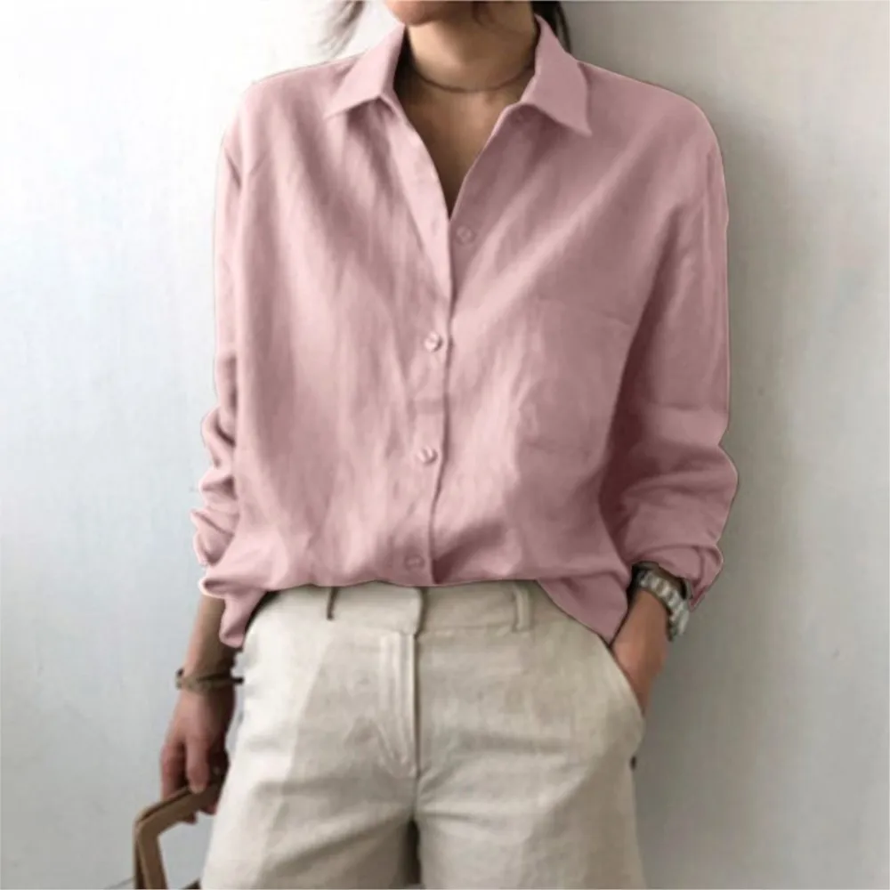 Women's Retro Solid Color Shirt 2024 Autumn Lapel Long Sleeve Pocket Splicing Unique Blouse Top Camisa Feminina Social Elegante