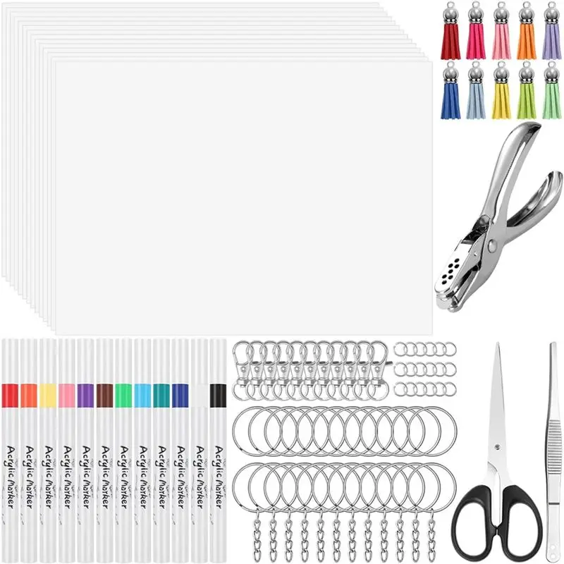 

Инновационный набор пластиковых листов для лепки, включая листы для лепки из пластика и бумагу для лепки для поделок и брелоков