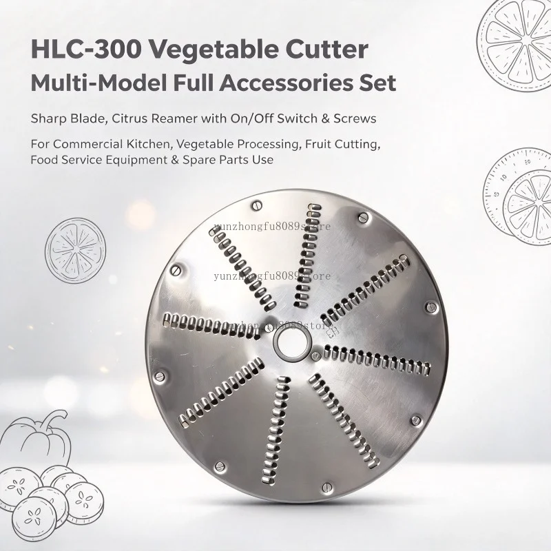 HLC-300 Vegetable Cutter, Multi-Model Full Accessories Set, Sharp Blade, Citrus Reamer with On/Off Switch & Screws