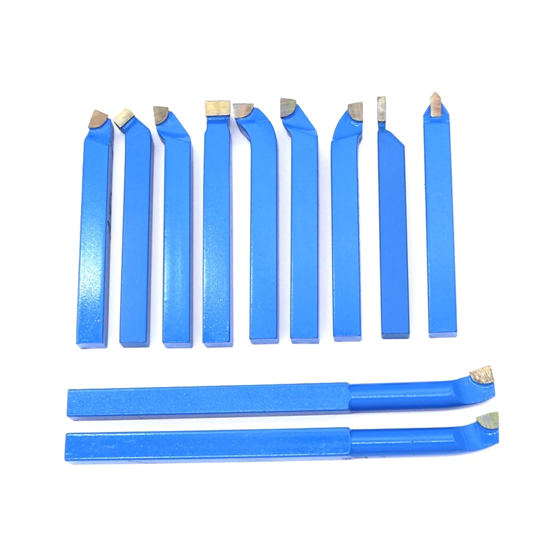 10mm Carbide Tip Cutting Tool 11Pcs Turning Boring Bit Mini Metal Lathe Tool Set Carbide For Metal Working Lathe Thread